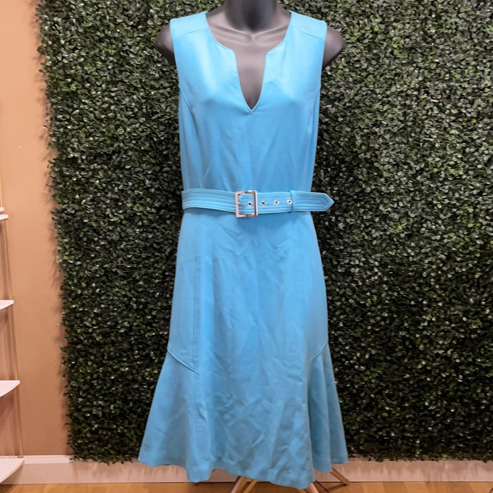 WHITE HOUSE BLACK MARKET |BELTED A LINE DRESS S14W